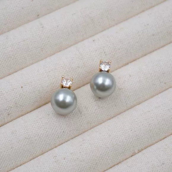 Women's Handmade Imitation Pearl Geometric Fresh Style Earrings And Pendant Necklace