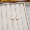 Women's Handmade Imitation Pearl Geometric Fresh Style Earrings And Pendant Necklace