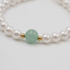 Women's Handmade Imitation Pearl Round Bracelet With Geometric And Small Fresh Style