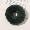 Women's Handmade Imitation Rabbit Fur Scrunchie Soft Furry Cloth Hair Ring Accessory
