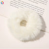 Women's Handmade Imitation Rabbit Fur Scrunchie Soft Furry Cloth Hair Ring Accessory