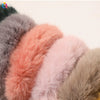 Women's Handmade Imitation Rabbit Fur Scrunchie Soft Furry Cloth Hair Ring Accessory