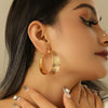 Women's Handmade Iron Cshaped Geometric Hoop Earrings Large Statement Circle Design Minimalist Light Luxury Jewelry