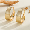 Women's Handmade Iron Cshaped Geometric Hoop Earrings Large Statement Circle Design Minimalist Light Luxury Jewelry