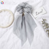 Women's Handmade Lace Bow Scrunchie Hair Tie Double Layer Cloth Ponytail Holder Simple Hair Accessory