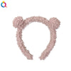 Women's Handmade Lamb Wool Plush Bear Headband Cute Animal Hair Accessory For Winter Wear