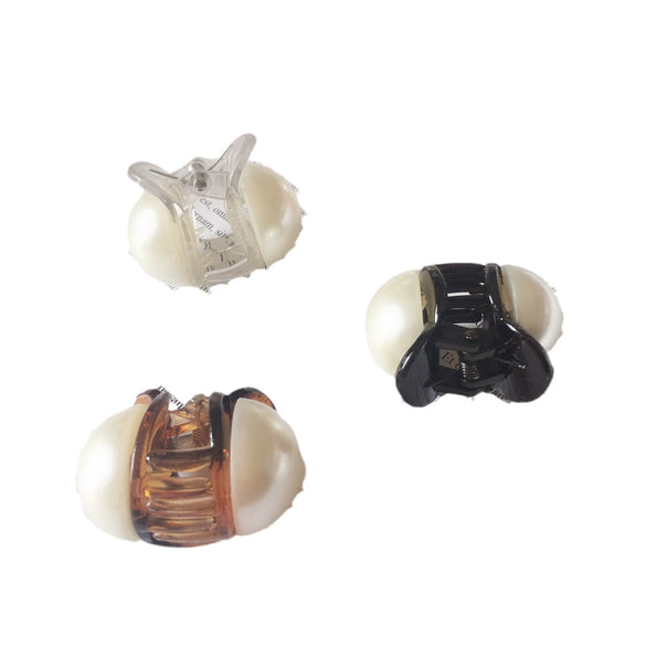 Women's Handmade Large Imitation Pearl Hair Claw Clip Elegant Statement Hair Accessory