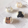Women's Handmade Large Imitation Pearl Hair Claw Clip Elegant Statement Hair Accessory