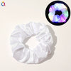 Women's Handmade Led Satin Scrunchie Hair Tie With Shiny Luminous Fabric Hair Accessory