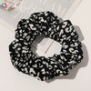 Women's Handmade Leopard Print Knitted Scrunchie Hair Tie Cloth Hair Accessory Wholesale