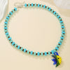 Women's Handmade Liuli Beaded Necklace With Ocean Element Animal Zodiac Geometric Pattern
