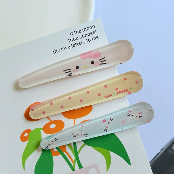 Women's Handmade Mixed Materials Bangs Hair Clip Sweet Style