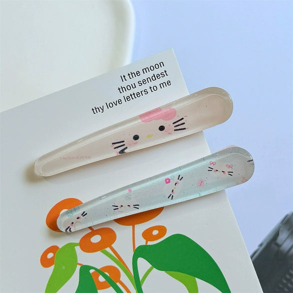 Women's Handmade Mixed Materials Bangs Hair Clip Sweet Style