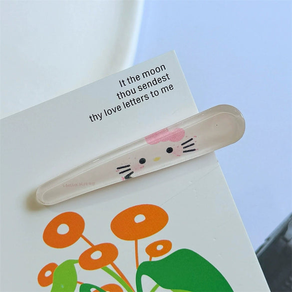 Women's Handmade Mixed Materials Bangs Hair Clip Sweet Style