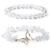 Women's Handmade Natural Agate Stone Gravel Butterfly Bracelet Set Geometric Animal Style Office Lady Jewelry