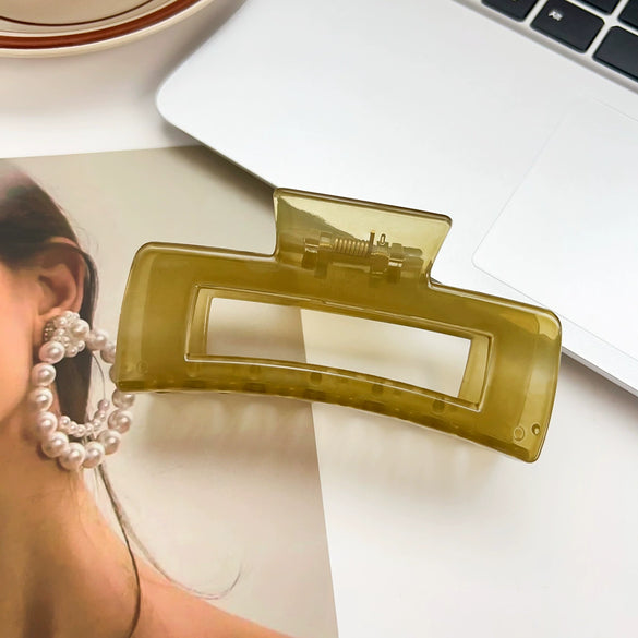 Women's Handmade Natural Geometric Hair Accessories Ponytail Candy Color Grab Clip