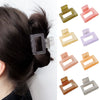 Women's Handmade Natural Geometric Hair Accessories Ponytail Candy Color Grab Clip