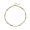 Women's Handmade Natural Stone Beaded Necklace With Copper And Stainless Steel Bow Pendant