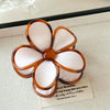 Women's Handmade Pc Amber Flower Hair Grab Clip Elegant Retro Style