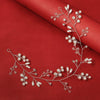 Women's Handmade Pearl Beaded Floral Bridal Headband With Crystal Details For Wedding And Evening Dress Accessories