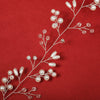 Women's Handmade Pearl Beaded Floral Bridal Headband With Crystal Details For Wedding And Evening Dress Accessories