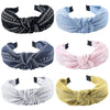 Women's Handmade Plaid Fabric Headband With Oversized Bow Wide Hairband Accessory