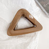 Women's Handmade Plastic Geometric Hollow Triangle Hair Grip Clip Simple Fashion Hair Accessory