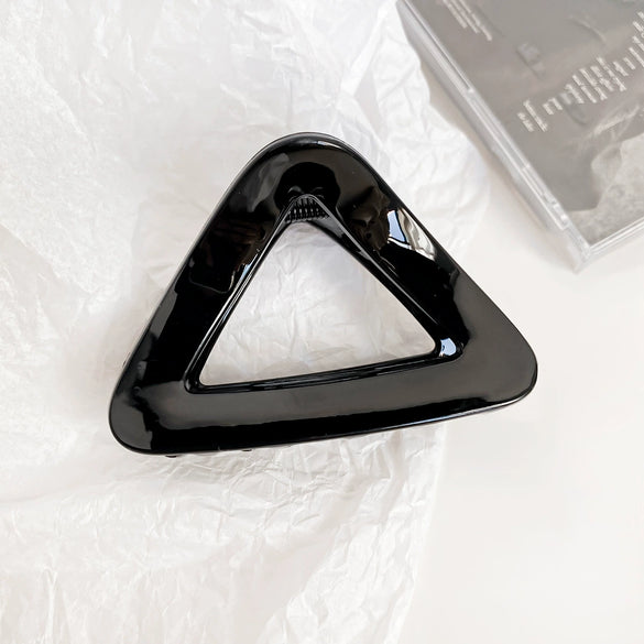 Women's Handmade Plastic Geometric Hollow Triangle Hair Grip Clip Simple Fashion Hair Accessory