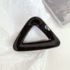 Women's Handmade Plastic Geometric Hollow Triangle Hair Grip Clip Simple Fashion Hair Accessory