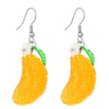 Women's Handmade Plastic Resin Fruit Style Dripping Oil Simulation Food Summer Fruit Earrings