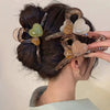 Women's Handmade Plastic Resin Love Style Oversized Jelly Color Hair Shark Clip Headwear