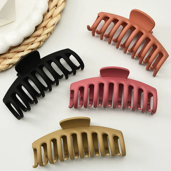 Women's Handmade Plastic Resin Shark Clip Simple Hair Accessories