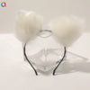 Women's Handmade Plush Cat Ear Headband With Bell And Bow Cute Animal Lolita Hair Accessory