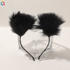 Women's Handmade Plush Cat Ear Headband With Bell And Bow Cute Animal Lolita Hair Accessory