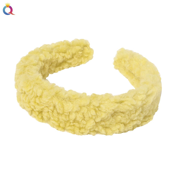 Women's Handmade Plush Lamb Wool Hair Hoop Hair Clip Headband Hair Accessories For Autumn And Winter