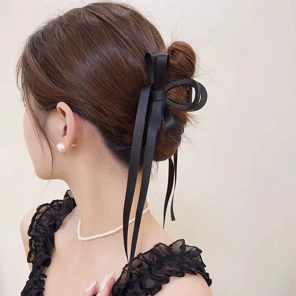Women's Handmade Polyester Cotton And Polyester Tassel Grab Clip Hairpin In Ballet Wind Style