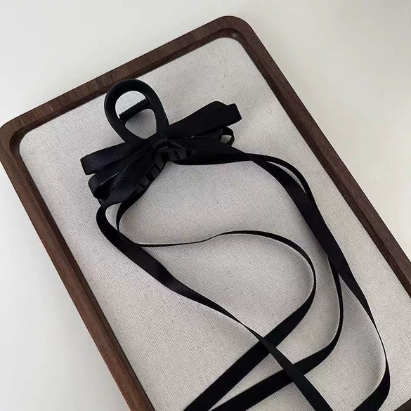 Women's Handmade Polyester Cotton And Polyester Tassel Grab Clip Hairpin In Ballet Wind Style