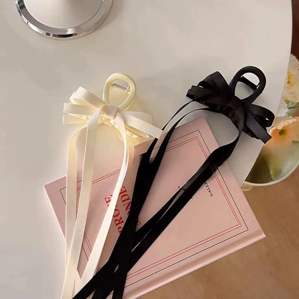 Women's Handmade Polyester Cotton And Polyester Tassel Grab Clip Hairpin In Ballet Wind Style