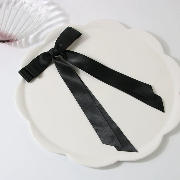 Women's Handmade Polyester Double Layer Bow Ribbon Hairpin Cloth Material Hair Accessory
