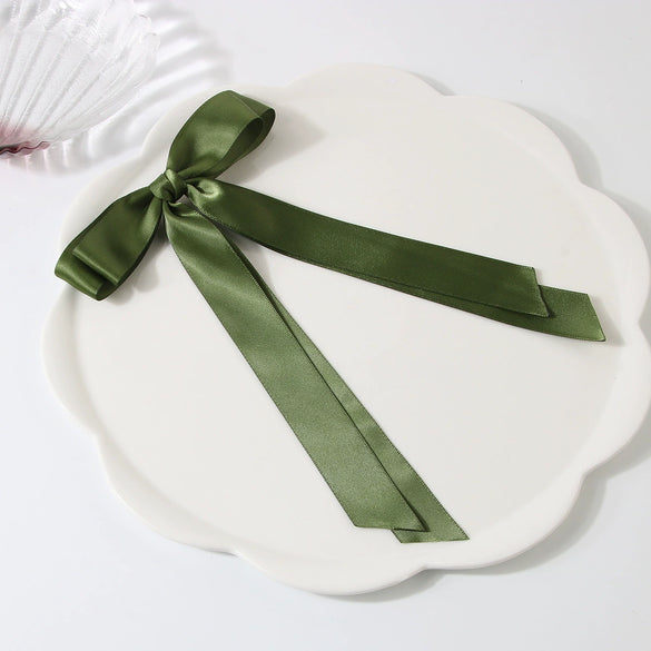 Women's Handmade Polyester Double Layer Bow Ribbon Hairpin Cloth Material Hair Accessory