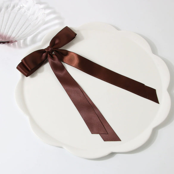 Women's Handmade Polyester Double Layer Bow Ribbon Hairpin Cloth Material Hair Accessory