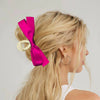 Women's Handmade Polyester Fiber Bow Hair Clips Grip Style Hair Accessories