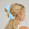 Women's Handmade Polyester Fiber Bow Hair Clips Grip Style Hair Accessories
