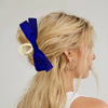 Women's Handmade Polyester Fiber Bow Hair Clips Grip Style Hair Accessories