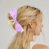Women's Handmade Polyester Fiber Bow Hair Clips Grip Style Hair Accessories