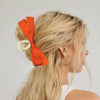 Women's Handmade Polyester Fiber Bow Hair Clips Grip Style Hair Accessories