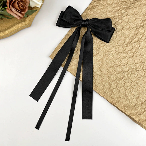 Women's Handmade Polyester Fiber Bow Hairpin Headwear Clip