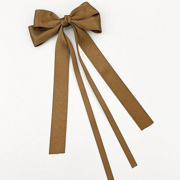 Women's Handmade Polyester Fiber Bow Hairpin Headwear Clip