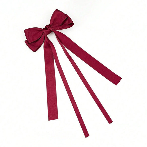 Women's Handmade Polyester Fiber Bow Hairpin Headwear Clip
