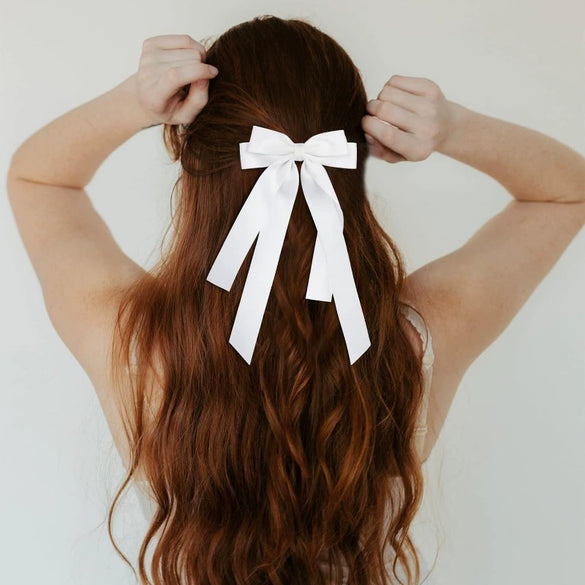Women's Handmade Polyester Fiber Double Bow Duckbill Hair Clip Accessories